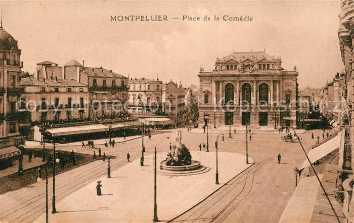 Montpellier Herault Place de la Comédie Fontaine Théâtre
