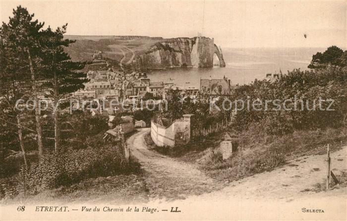 Etretat Vue du Chemin de la plage
