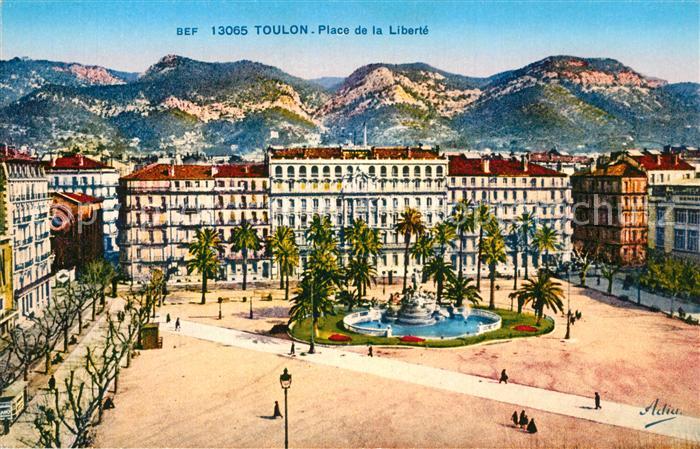 Toulon Var Place de la Liberté Fontaine Alpes