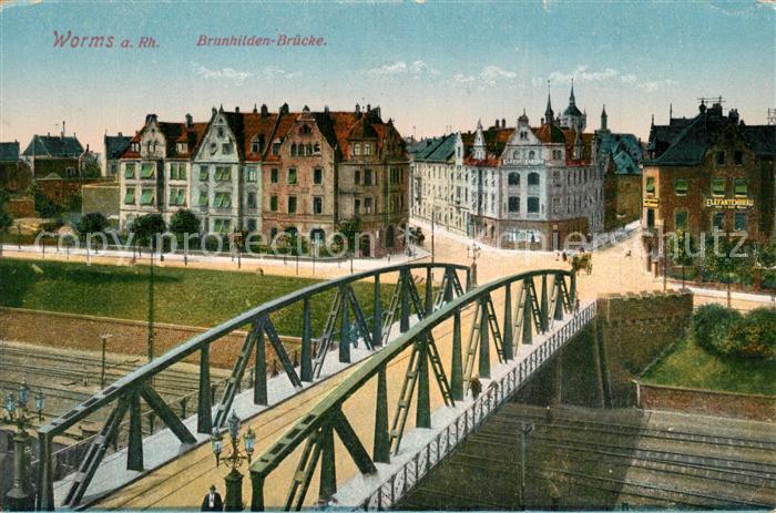 Worms Rhein Brunhilden Bruecke