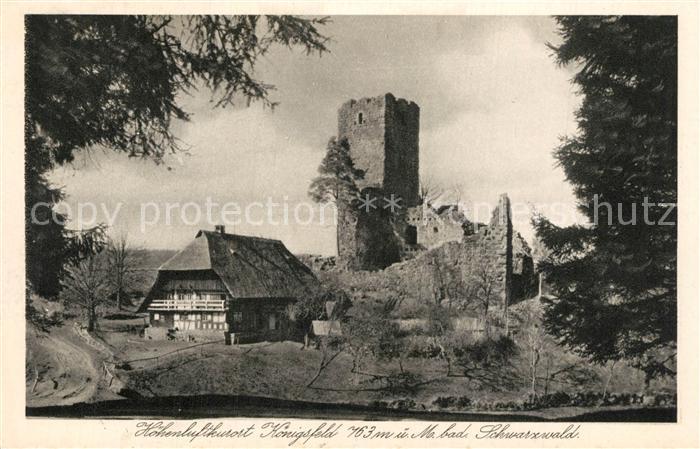 Koenigsfeld Schwarzwald Burg Ruine Waldau