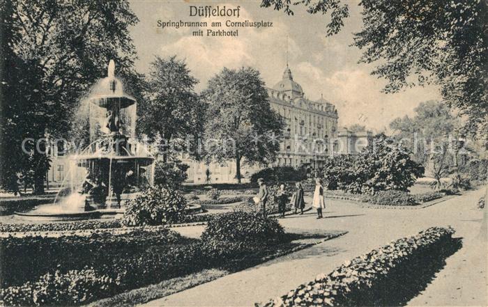 Duesseldorf Springbrunnen Corneliusplatz Parkhotel