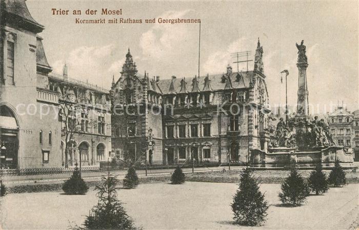 Trier Kornmarkt Rathaus Georgsbrunnen