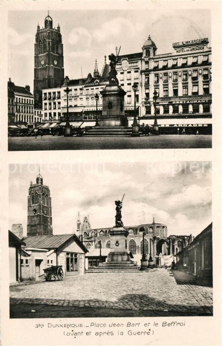 Duenkirchen Dunkerque Place Jean Bart Beffroi