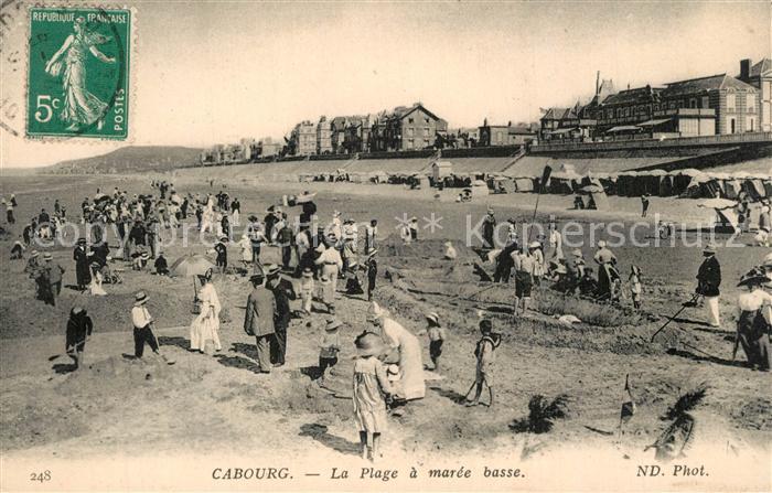 Cabourg Strandleben bei Ebbe