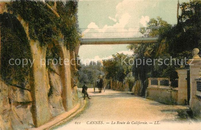 Cannes Alpes-Maritimes Weg nach Californie Fuhrwerk