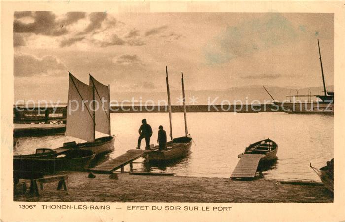 Thonon-les-Bains Effet du soir sur le port