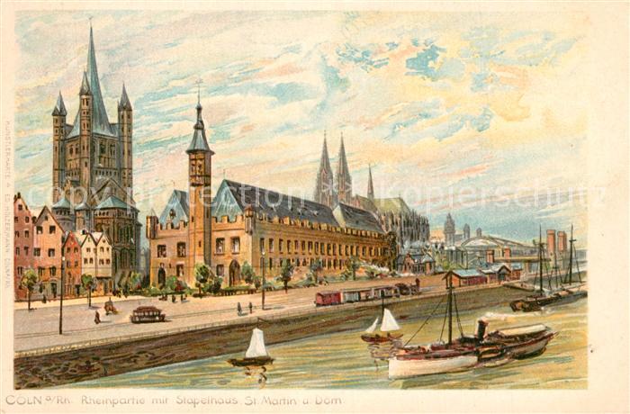 Koeln Rhein Stapelhaus Sankt Martin Dom