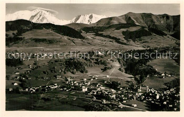 Megeve Fliegeraufnahme Mont Blanc