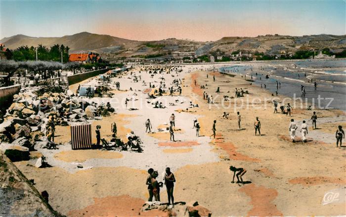 Hendaye Pyrenees Atlantiques Plage Frontiere