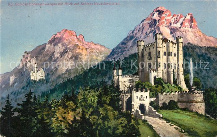 Hohenschwangau Koenigliches Schloss Schloss Neuschwanstein