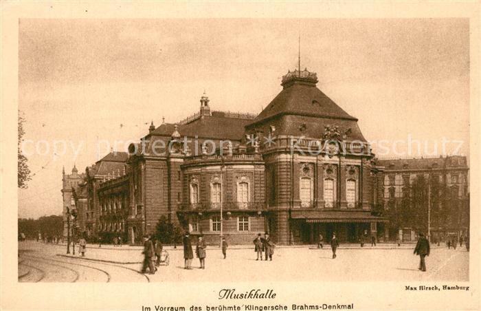 Hamburg Musikhalle Brahms Denkmal