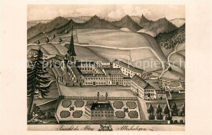 Allerheiligen Oppenau Ansicht Abtei 1750