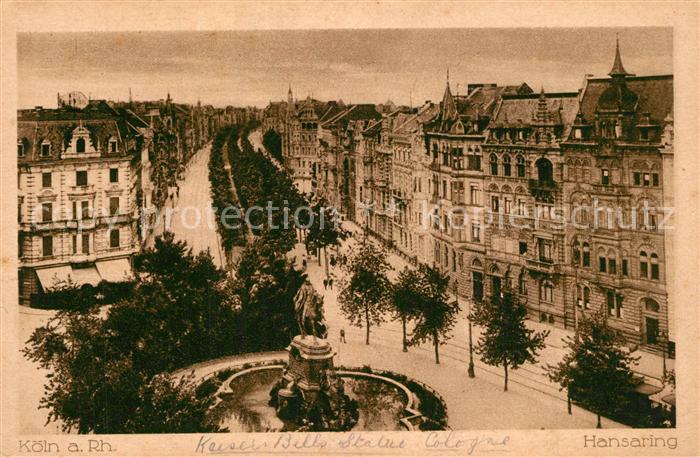 Koeln Rhein Kaiser Bills Statue Cologne