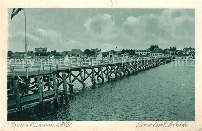 Dahme Ostseebad Holstein Strand mit Seebruecke