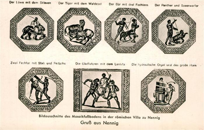 Nennig Bildausschnitte Mosaikfussbodem roemische Villa