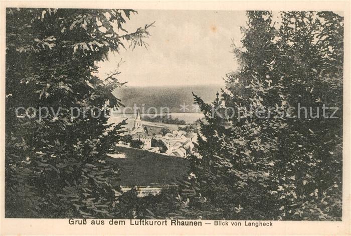 Rhaunen Hunsrueck Blick von Langheck