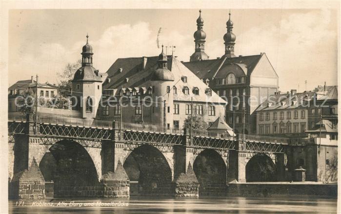 Koblenz Rhein Alte Moselbruecke Alte Burg