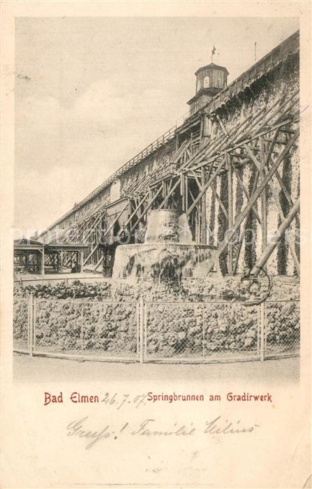 Bad Elmen Springbrunnen Gradierwerk
