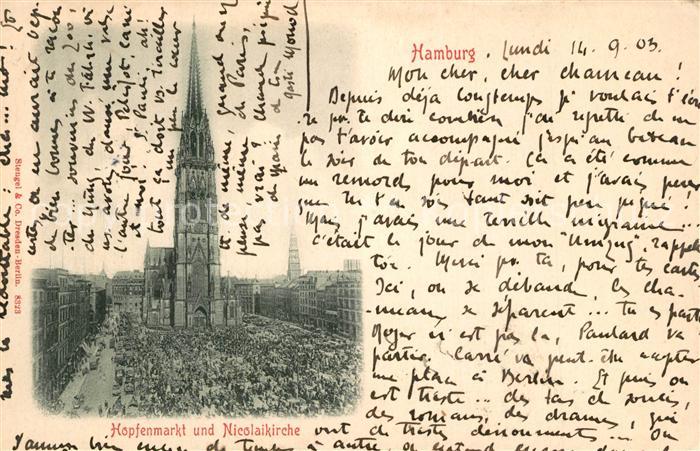 Hamburg Hopfenmarkt Nicolaikirche