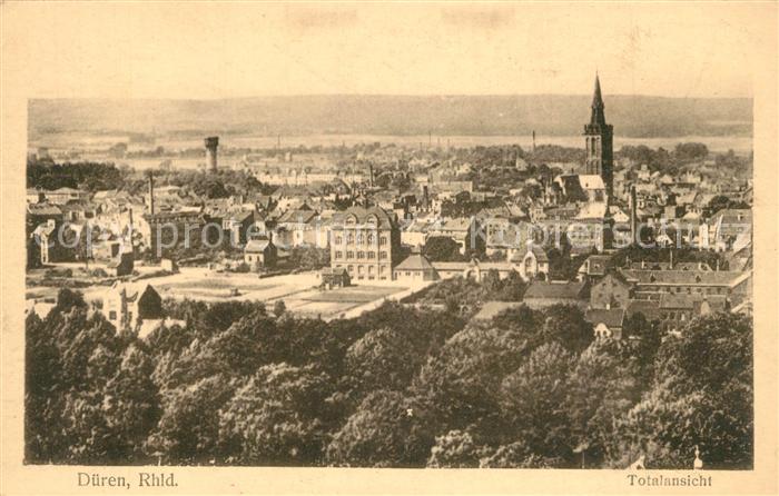 Dueren Rheinland Panorama Kirche