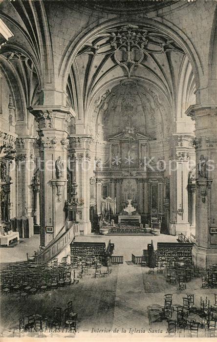 San Sebastian  Pais Vasco ES Interior de la Iglesia Santa Maria