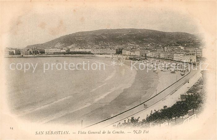San Sebastian  Pais Vasco ES Vista General de la Concha
