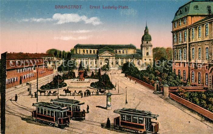 Darmstadt Ernst Ludwig Platz Strassenbahnen