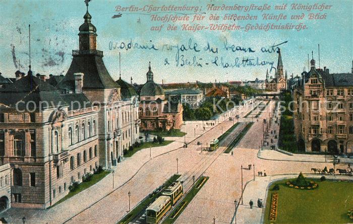 Charlottenburg hardenbergstr mit Kgl Hochschule fuer Bildende Kuenste und Kaiser