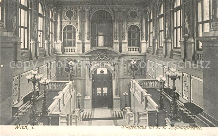 Wien Stiegenhaus im kk Hofburgtheater