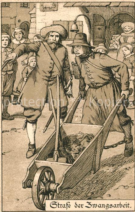 Nuernberg Strafe der Zwangsarbeit Illustration