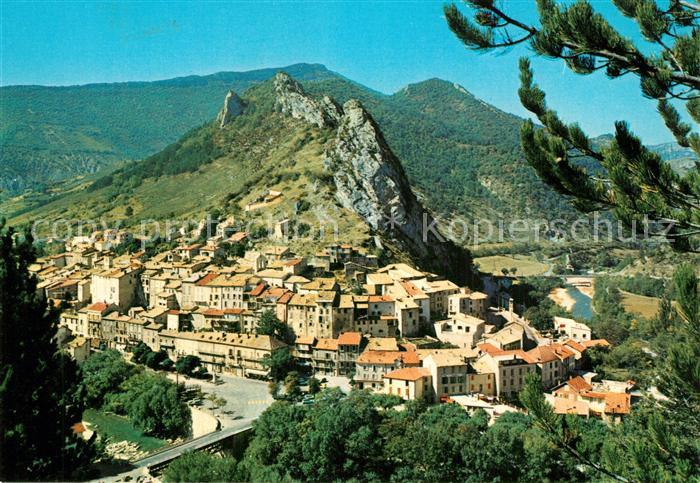 Serres Hautes-Alpes Vue generale Le rocher de la Pignolette