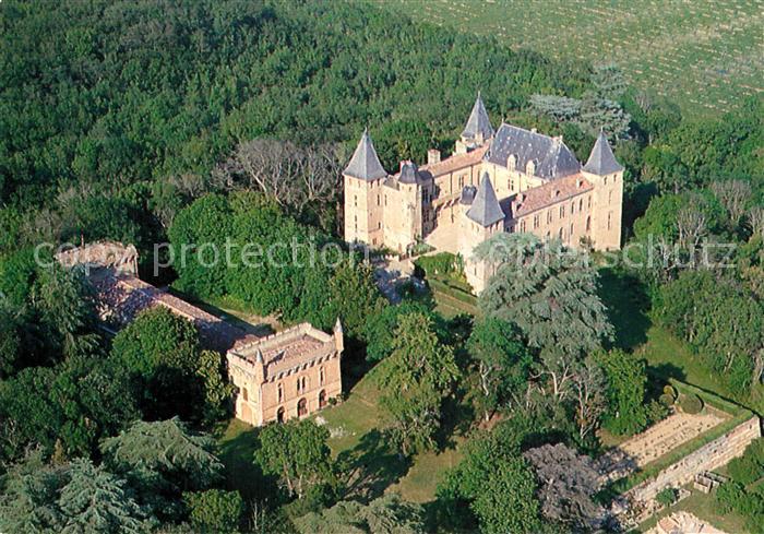 Cazaux-Saves Chateau de Caumont Vue aerienne