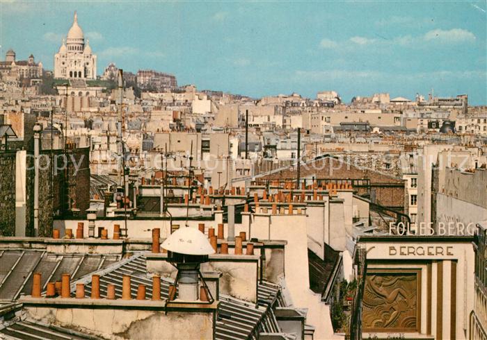 Montmartre Paris Le toits de Paris au fond la Butte Mont