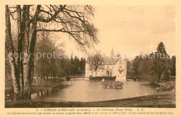 Lorrez-le-Bocage-Preaux Chateau Etang Schloss Teich