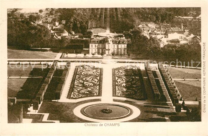Champs-sur-Marne Chateau Schloss Fliegeraufnahme