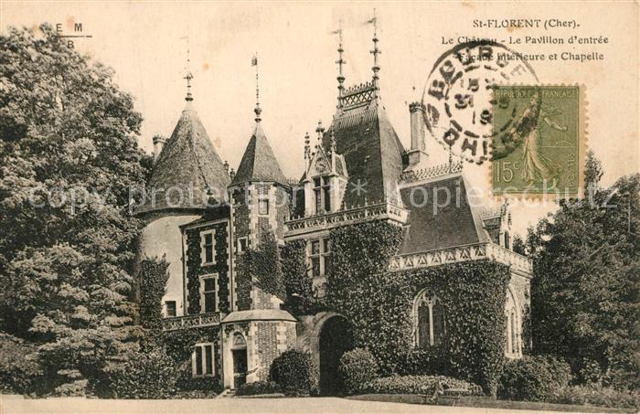 Saint-Florent-sur-Cher Chateau Pavillon d entrée Chapelle