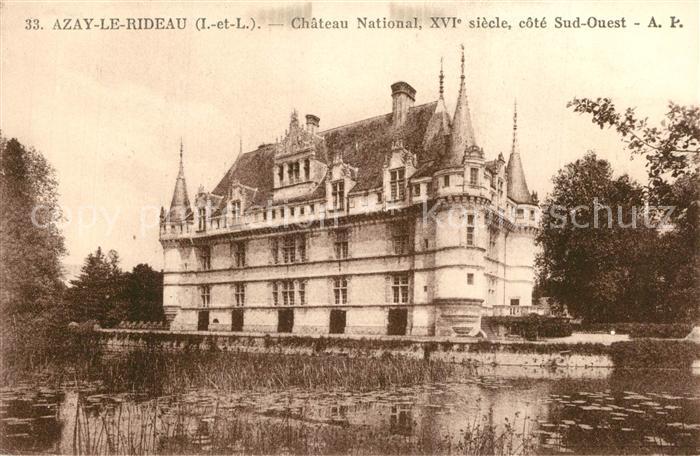 Azay-le-Rideau Chateau National XVIe siècle Schloss
