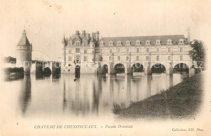 Chenonceaux Indre et Loire Chateau Facade orientale Schloss
