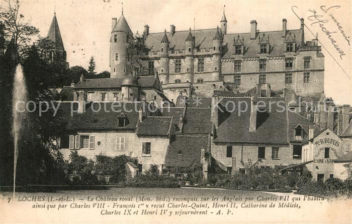Loches Indre et Loire Chateau royal Monument historique %ss