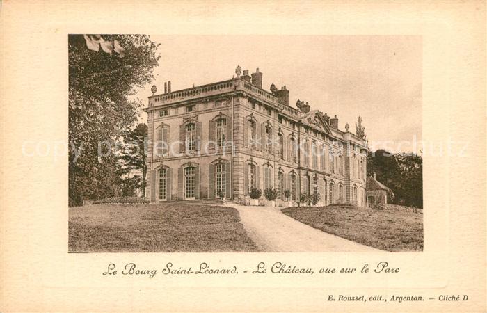 Le Bourg-Saint-Leonard Chateau vue sur le parc Schloss Park