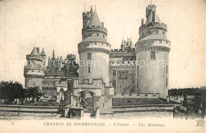 Pierrefonds Oise Entrée du Chateau Schloss Eingang