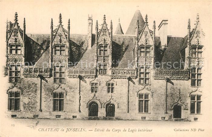 Josselin Chateau Détail du Corps de Logis intérieur Schloss