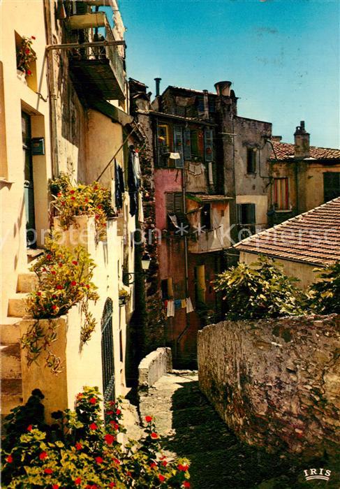 Menton Alpes Maritimes Vieille rue fleurie