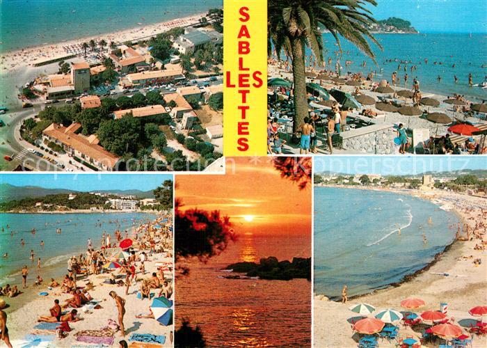 Les Sablettes Plage Coucher de soleil vue aérienne