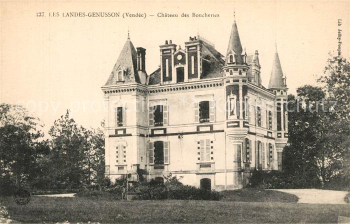 Les Landes-Genusson Chateau de Boucheries Schloss