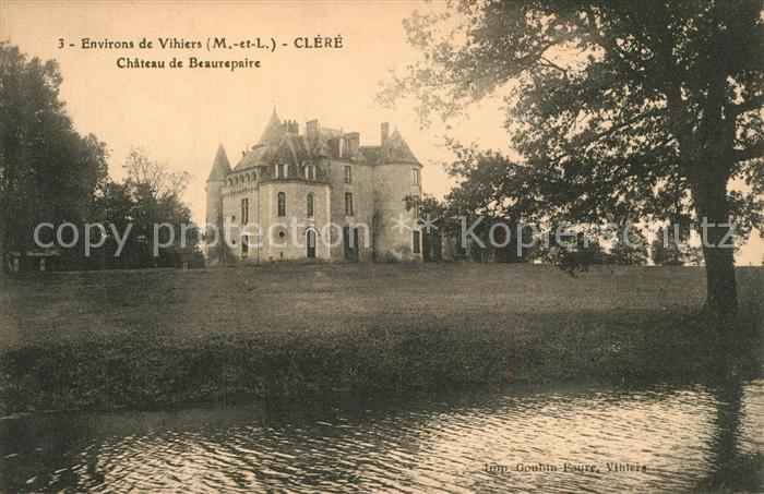 Clere-sur-Layon Chateau de Beaurepaire Schloss