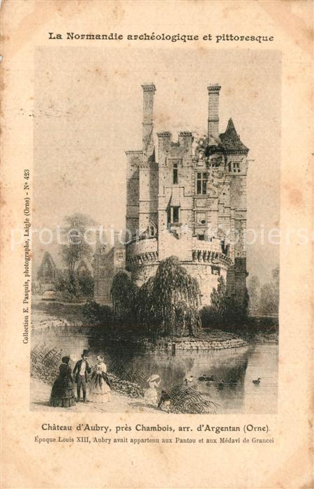 Chambois Chateau d Aubry Dessin Kuenstlerkarte