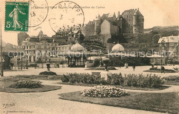 Dieppe 76 Chateau Hôtel Régina vus des Jardins du