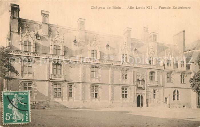 Blois 41 Chateau Aile Louis XII facade extérieure Schloss